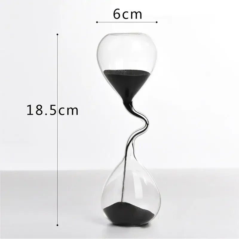 Curvy Black Hourglass | Glass