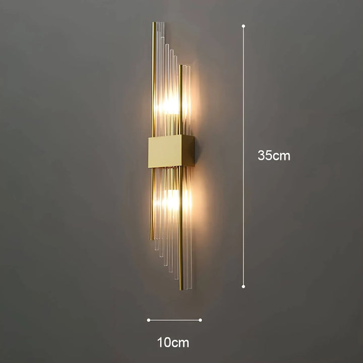 Wall lamp with crystal decoration