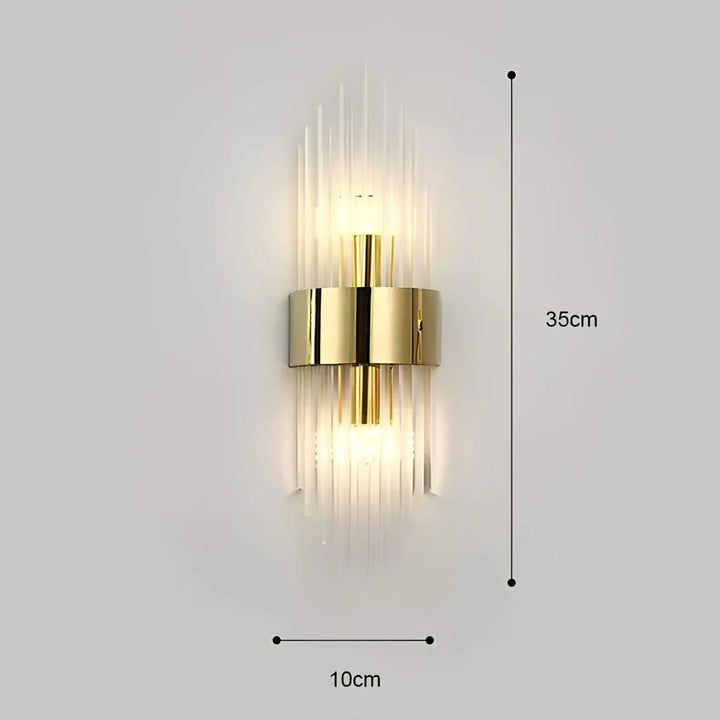 Wall lamp with crystal decoration