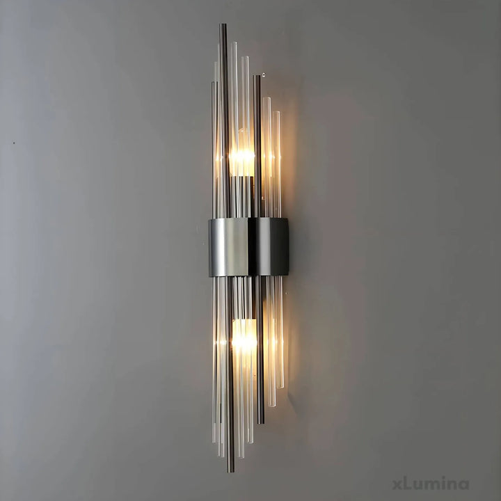 Wall lamp with crystal decoration