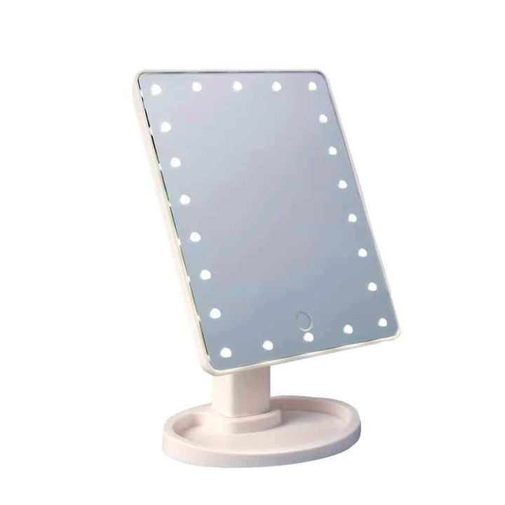 Makeup mirror with LED light and touch screen |