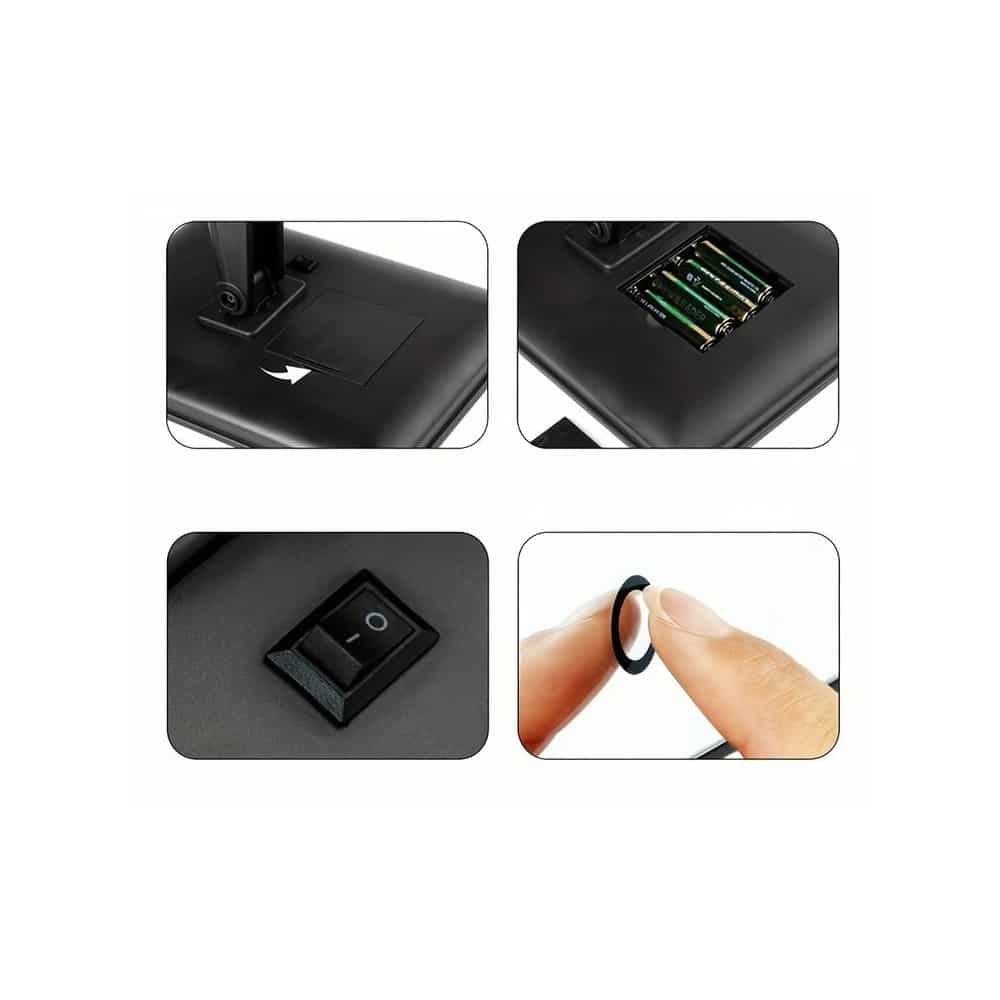 Makeup mirror with LED light and touch screen |