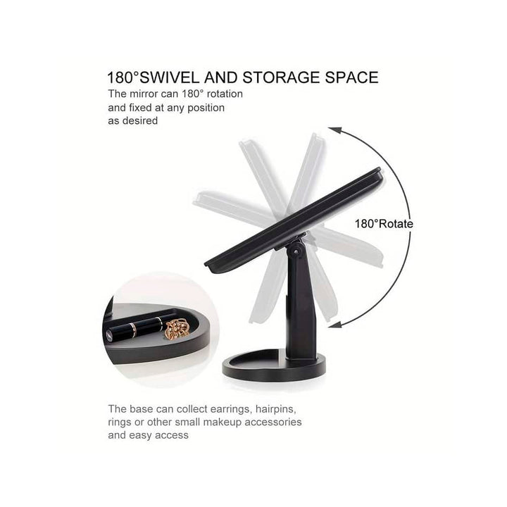 Makeup mirror with LED light and touch screen |