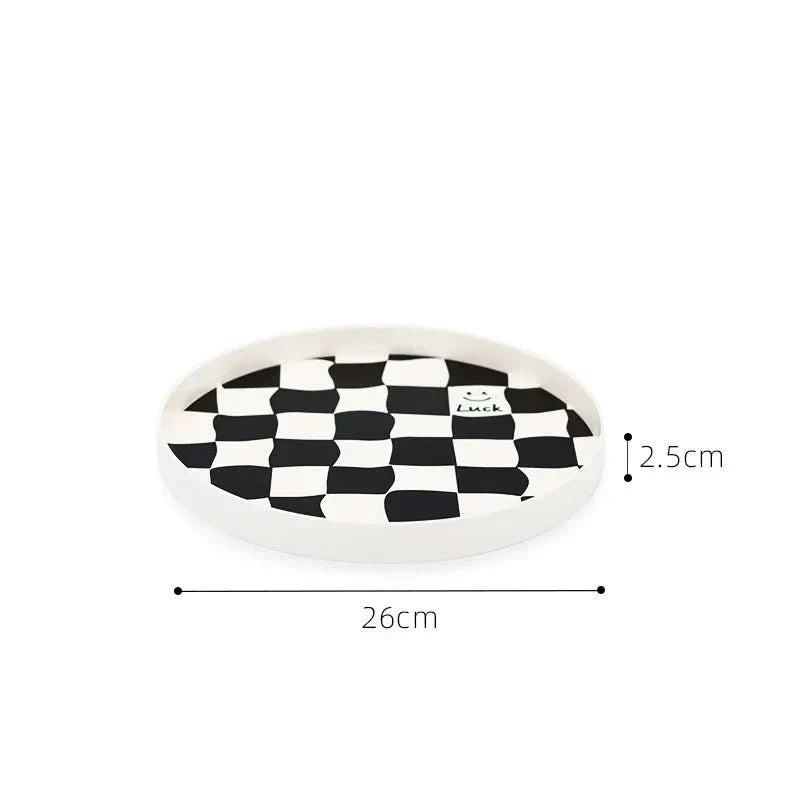 Monochrome Chessboard Storage Tray