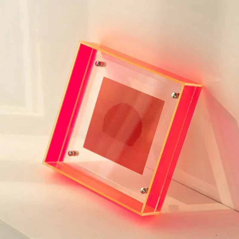 Neon Acrylic Floating Picture Frame