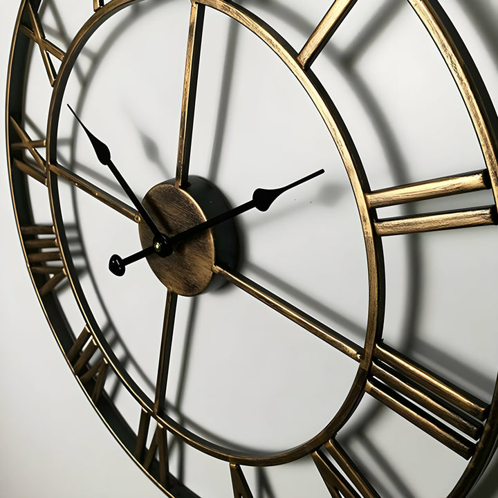 Roman Numerals Iron Art Wall Clock