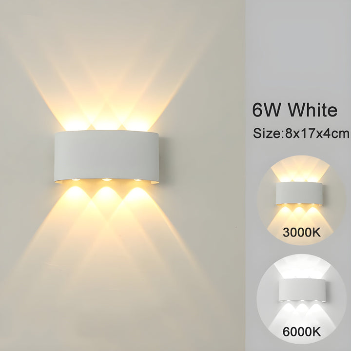 LED wall-mounted lights for indoor and outdoor areas