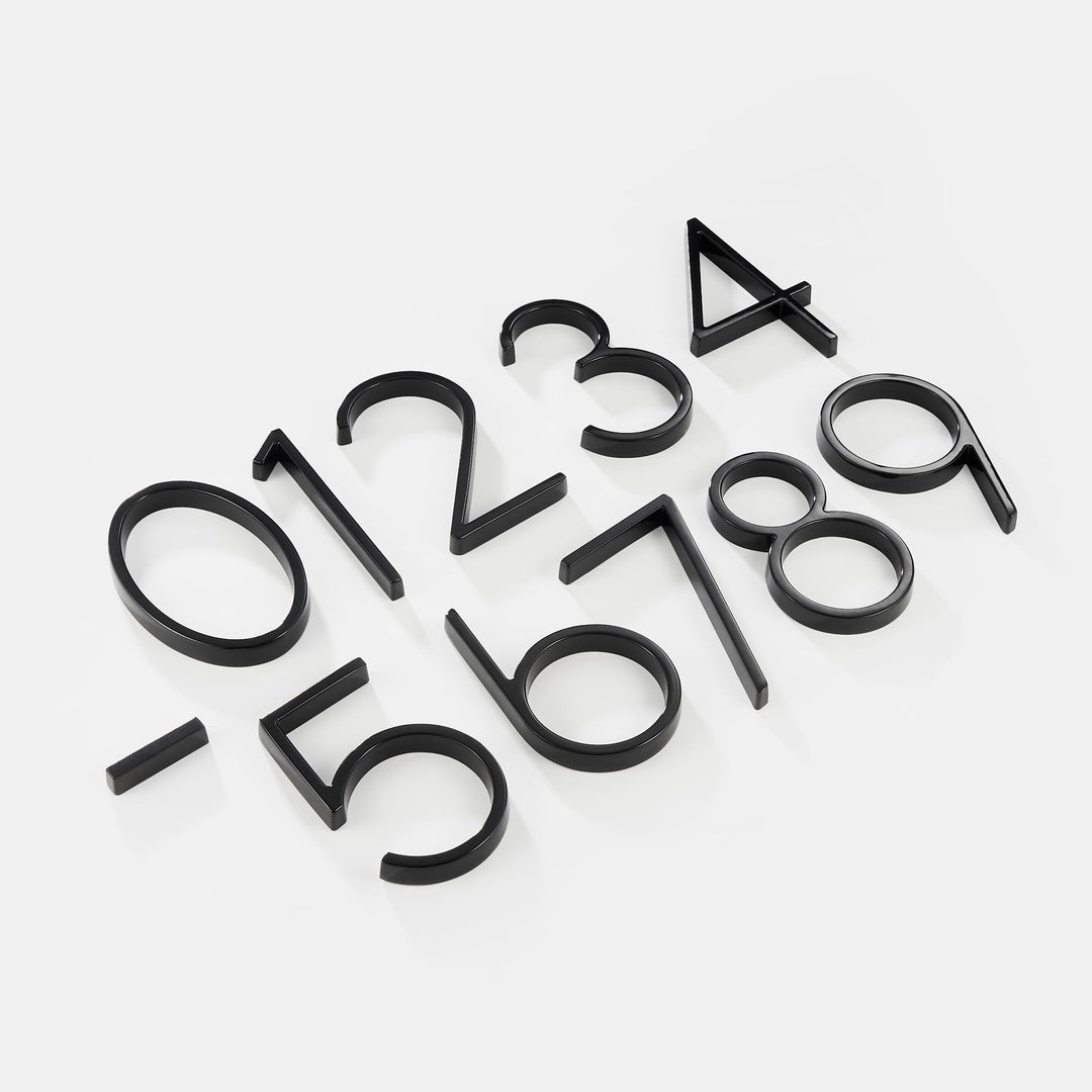 Black House Numbers | Modern and Weatherproof House Decoration