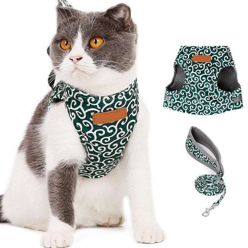 PAWVENTURE HARNESS – Cat Harness Vest Set with Breathable Mesh &amp; Leash