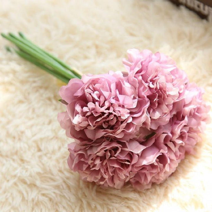 Elegant Peony Silk Flower Bundle - Set of 5 Heads