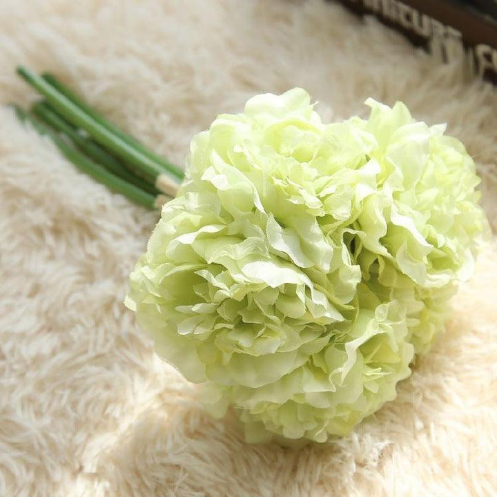 Elegant Peony Silk Flower Bundle - Set of 5 Heads
