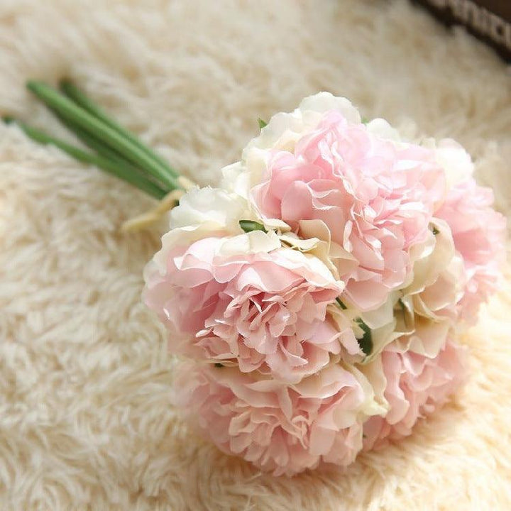 Elegant Peony Silk Flower Bundle - Set of 5 Heads