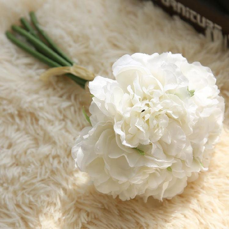 Elegant Peony Silk Flower Bundle - Set of 5 Heads