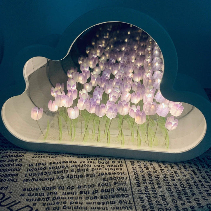 Tulip Cloud LED Mirror – Magical Light &amp; Decorative Design
