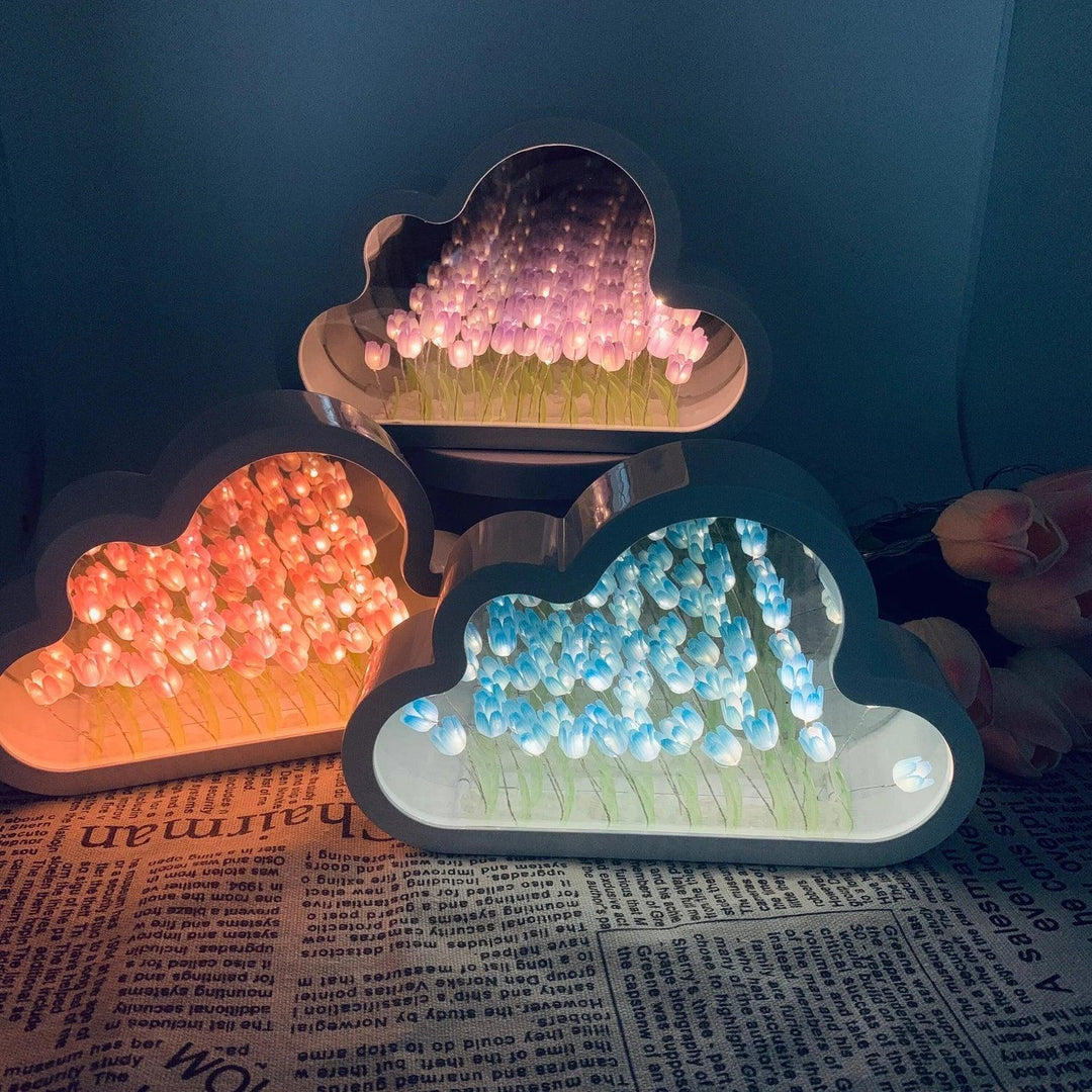 Tulip Cloud LED Mirror – Magic Light &amp; Decorative Design |