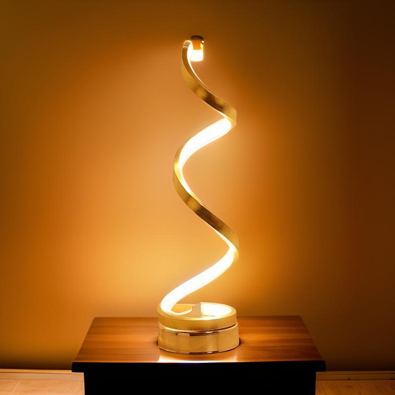 Modern LED table lamp with touch control and warm light