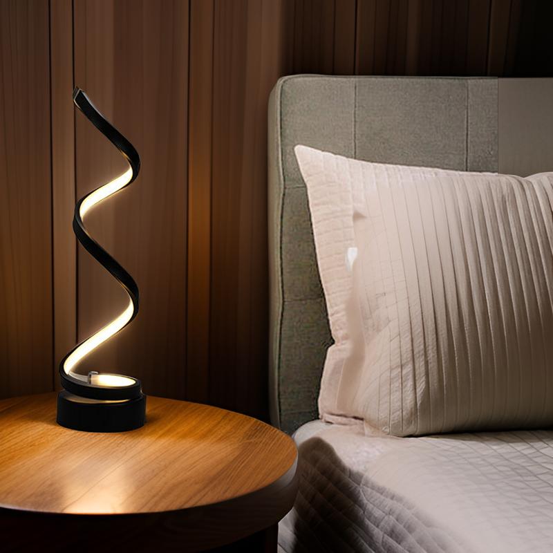 Modern LED table lamp with touch control and warm light