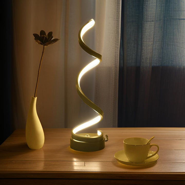Modern LED table lamp with touch control and warm light