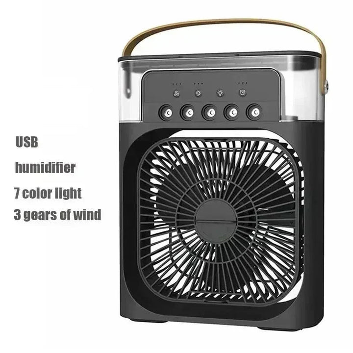 New 3 In 1 Fan Air Conditioner Household Mini Air Cooler LED Night Light Portable Humidifier Air Adjustment Fan Office Home Fan |