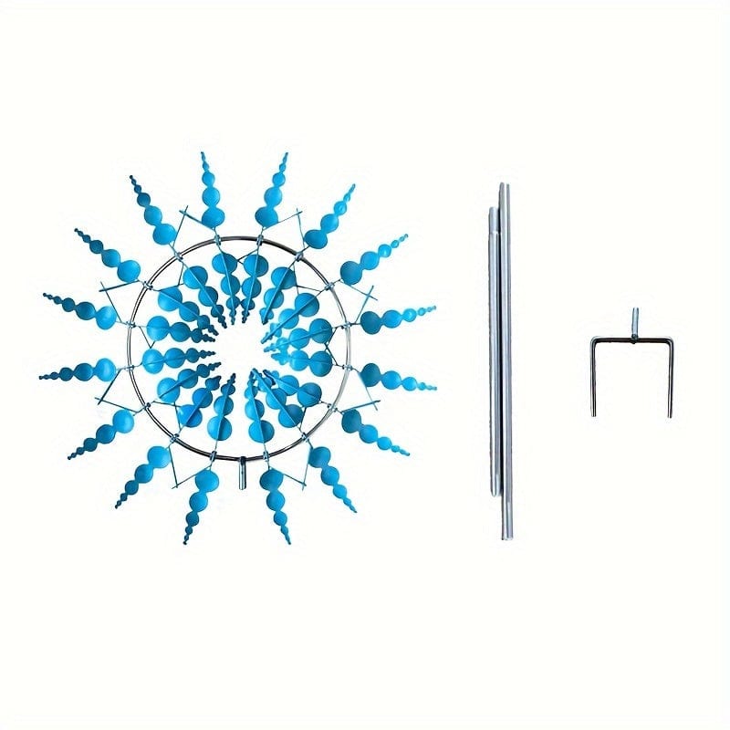 1 Piece Magical Metal Windmill, 3D Metal Outdoor Wind Chime for Yard and Garden, Unique Metal Kinetic Wind Sculptures &amp; Wind Chime, Wind Catcher Metal Outdoor Lawn Terrace Decoration Wind Sculpture