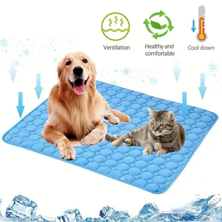 Dogs Self Cooling Mat Pet Cat Cooling Mat And Sleeping Pad For Pets Summer Cool Pads Blanket Washable Ice Silk Breathable Mat |