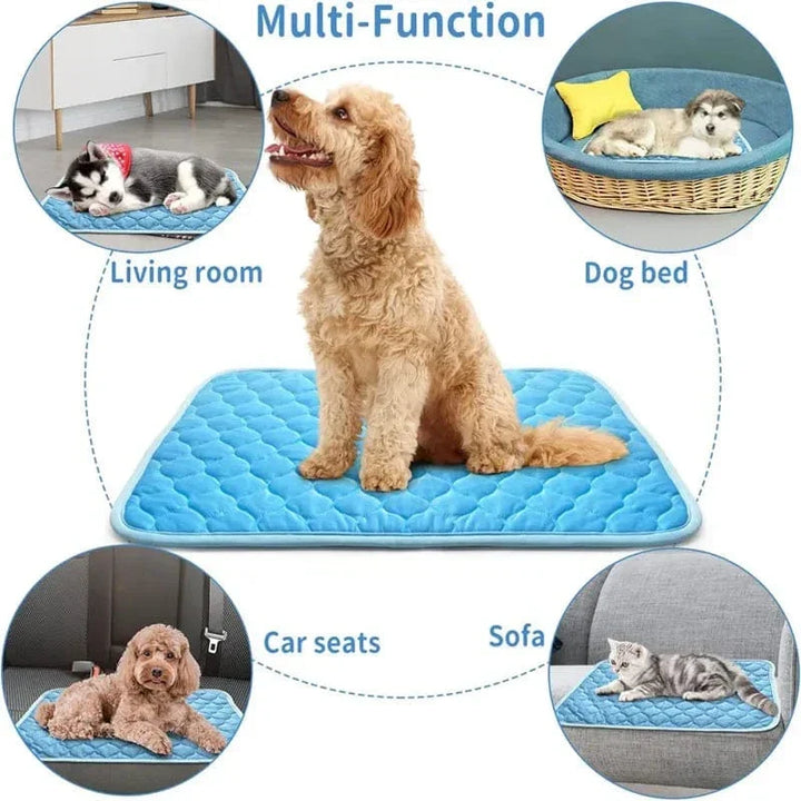 Dogs Self Cooling Mat Pet Cat Cooling Mat And Sleeping Pad For Pets Summer Cool Pads Blanket Washable Ice Silk Breathable Mat |