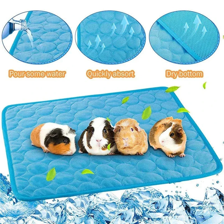 Guinea Pig Cage Liners Summer Small Animal Cooling Mat Breathable Hamster Pee Pad for Rabbit Cage Chinchilla Hedgehogs Pet Item |
