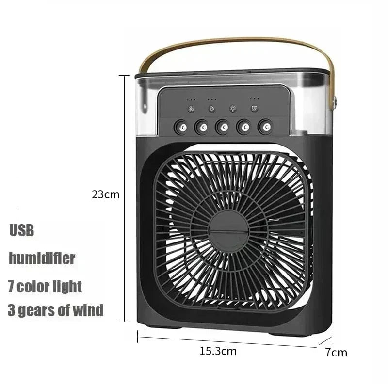 New 3 In 1 Fan Air Conditioner Household Mini Air Cooler LED Night Light Portable Humidifier Air Adjustment Fan Office Home Fan |