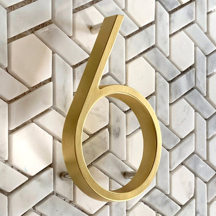 Gold Modern House Numbers