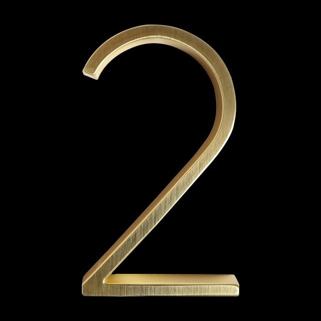Gold Modern House Numbers