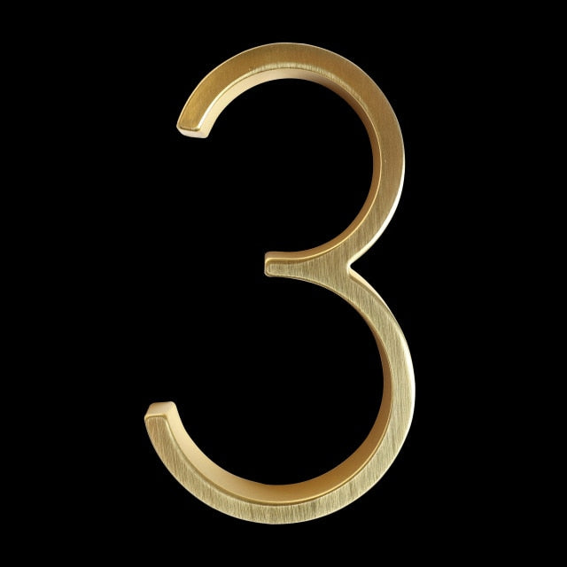 Gold Modern House Numbers