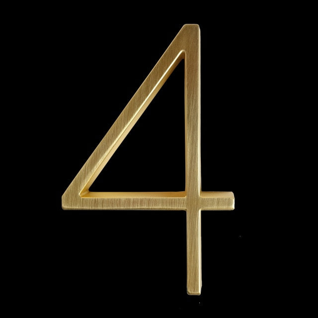 Gold Modern House Numbers
