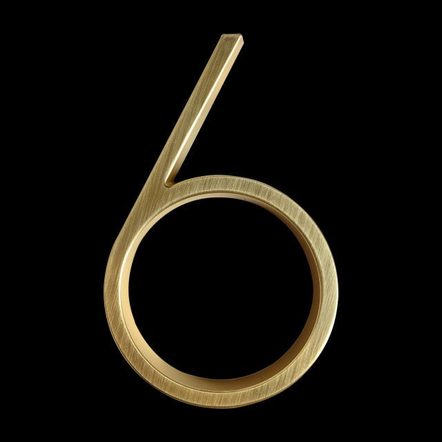 Gold Modern House Numbers