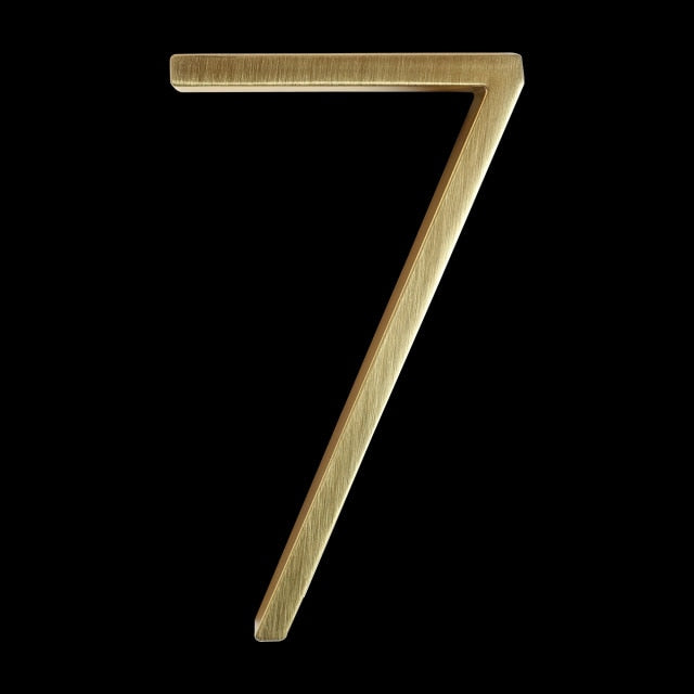 Gold Modern House Numbers