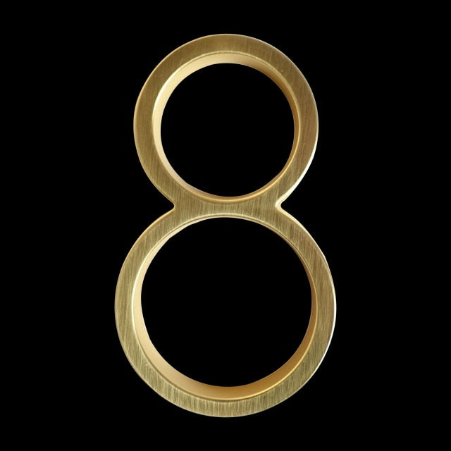 Gold Modern House Numbers