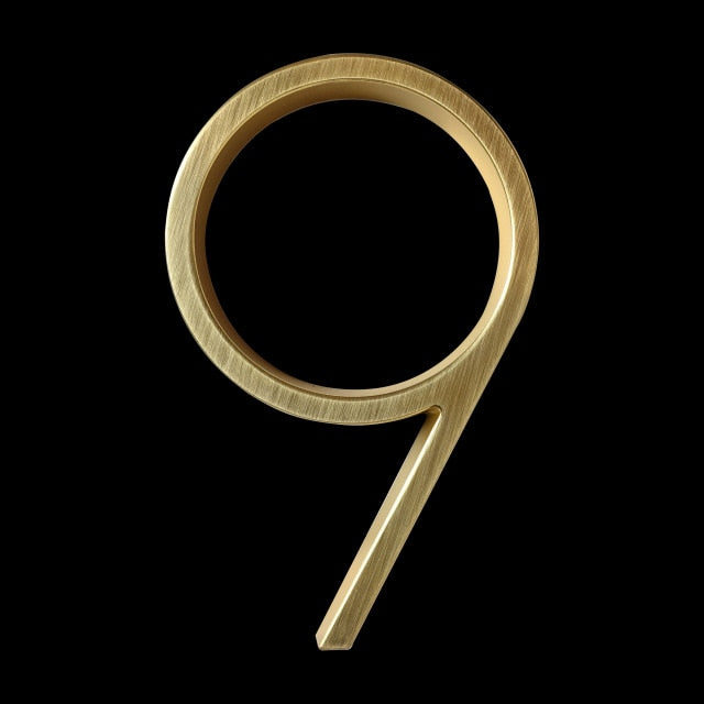 Gold Modern House Numbers