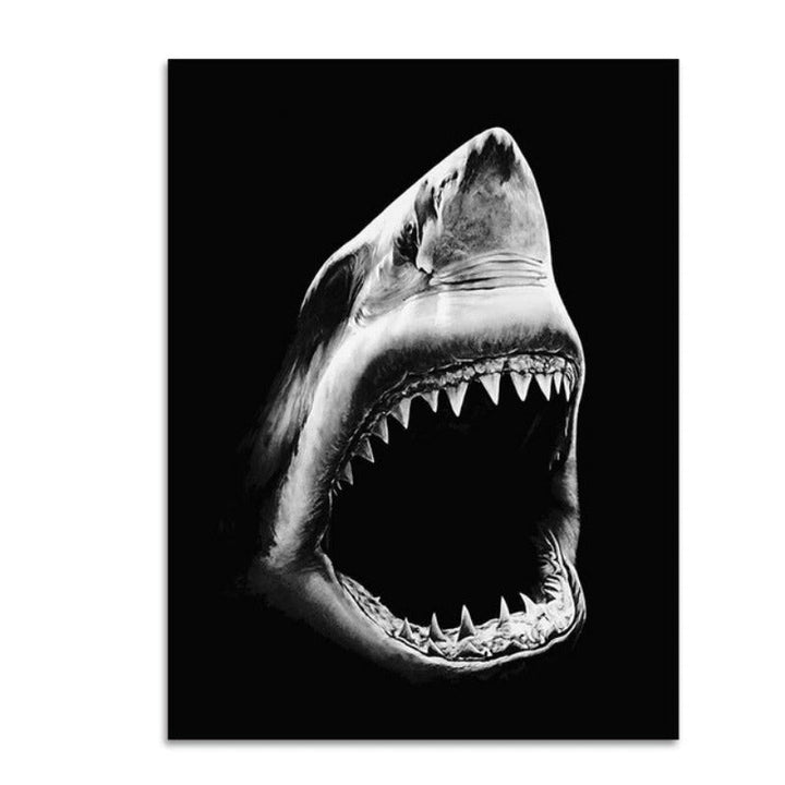 Nature Wild Animals Africa Wildlife Black White - Canvas Wall Art Painting
