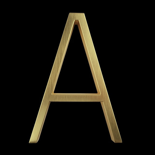 Gold Modern House Numbers