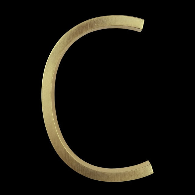 Gold Modern House Numbers