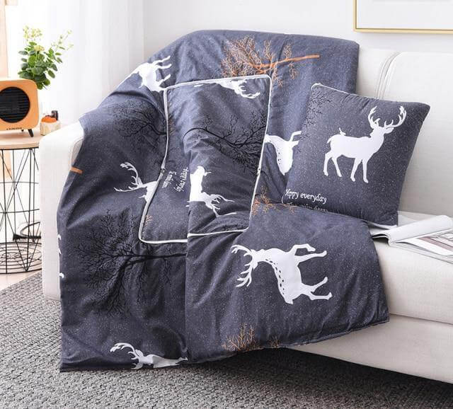 2In1 colourful Cartoon Pillow Blanket
