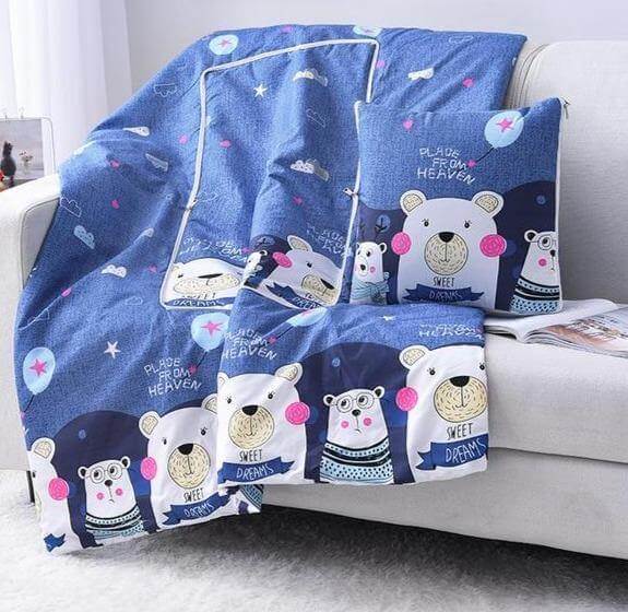 2In1 colourful Cartoon Pillow Blanket