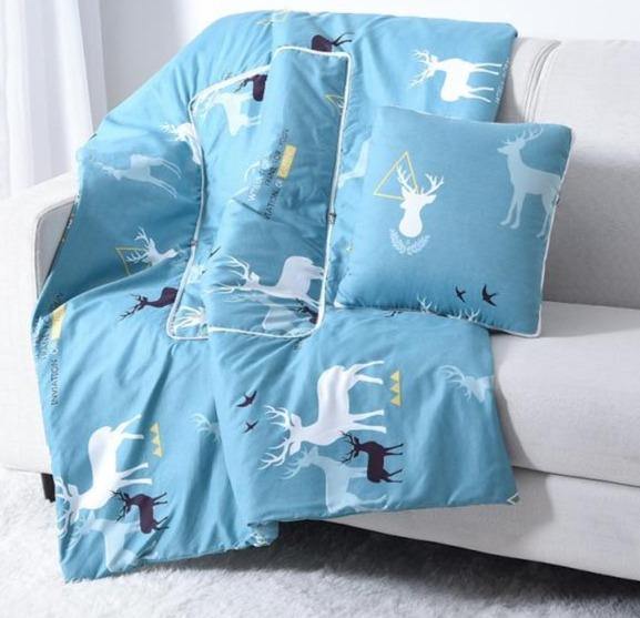 2In1 colourful Cartoon Pillow Blanket