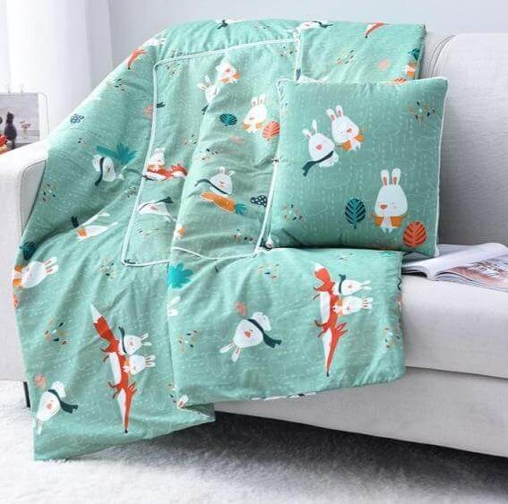 2In1 colourful Cartoon Pillow Blanket