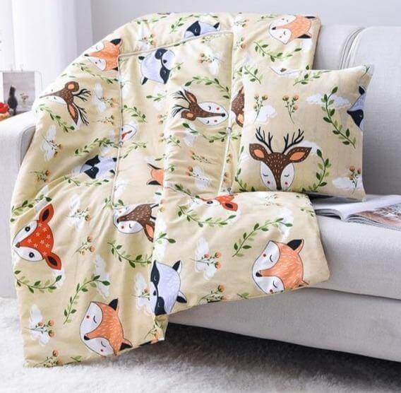 2In1 colourful Cartoon Pillow Blanket