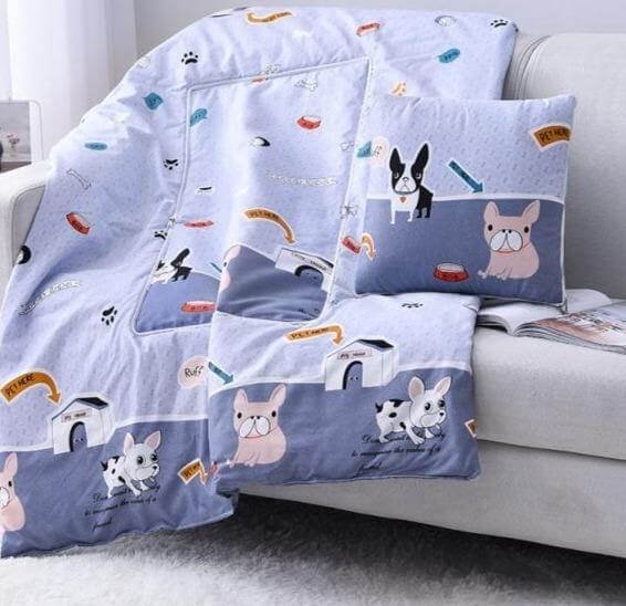 2In1 colourful Cartoon Pillow Blanket