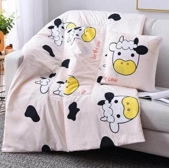 2In1 colourful Cartoon Pillow Blanket
