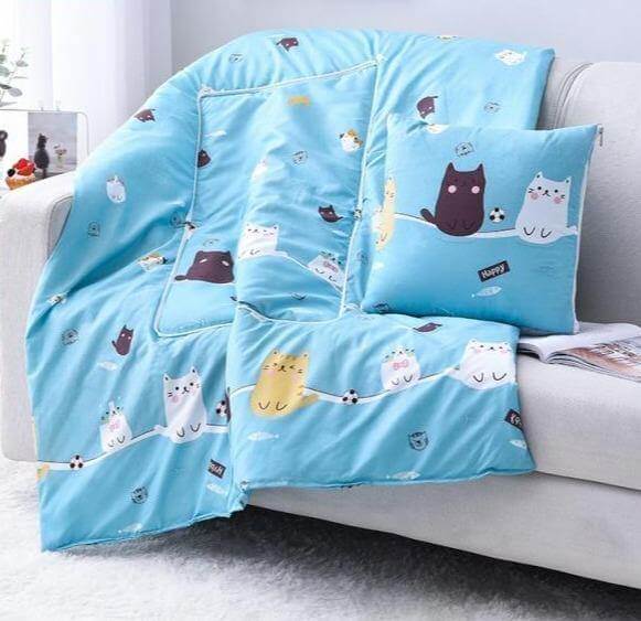 2In1 colourful Cartoon Pillow Blanket