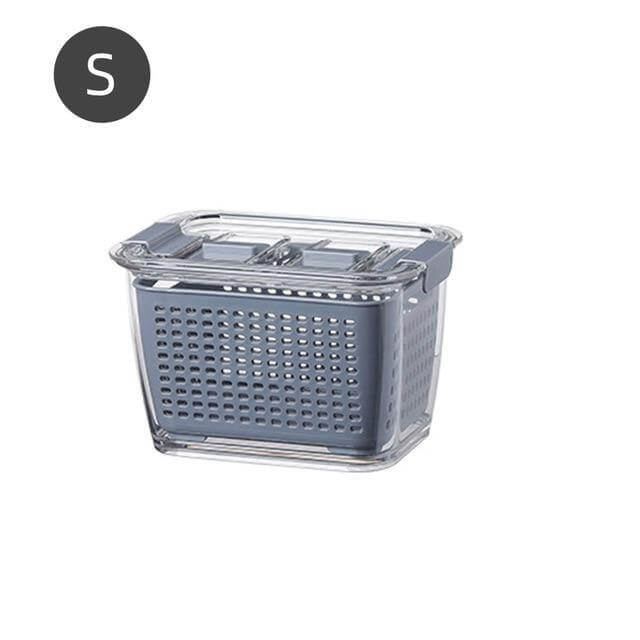 Multifunctional Vegetable &amp; Fruit Refrigerator Drainage Organizer Box with Lid
