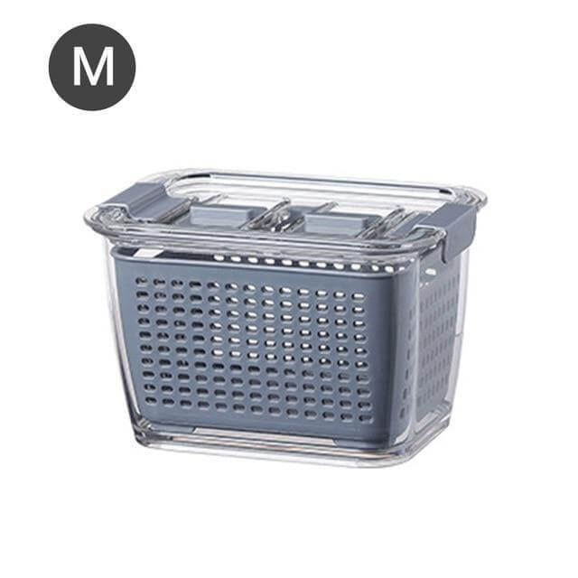 Multifunctional Vegetable &amp; Fruit Refrigerator Drainage Organizer Box with Lid