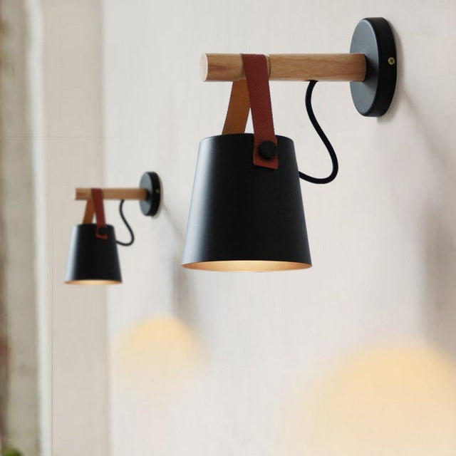 Wood Nordic Hanging Wall Lamp